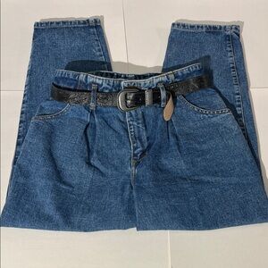 VINTAGE Georges Marciano Guess? Denim Jeans Tapered Barrel sz 12 medium wash